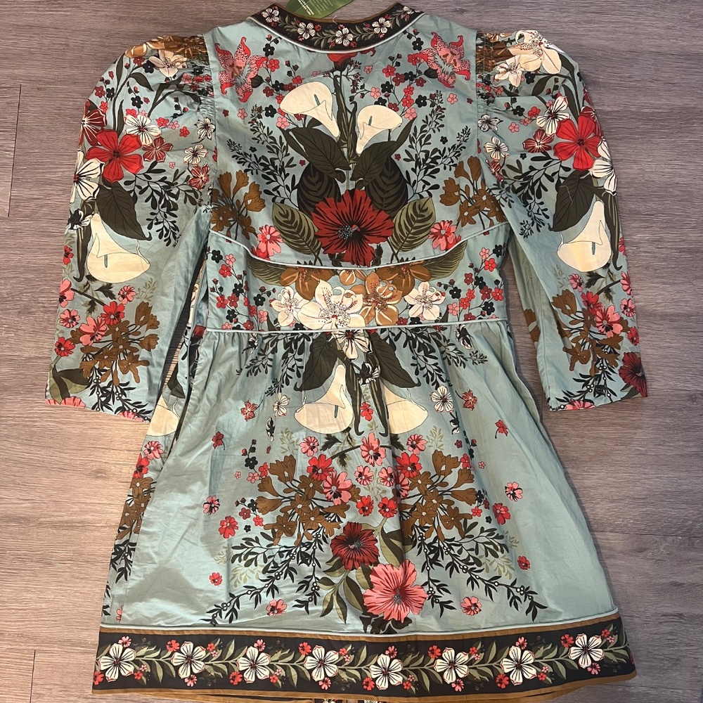 FARM Rio Beauty Bouquet Blue Mini Dress (NWT) - Picture 9 of 13